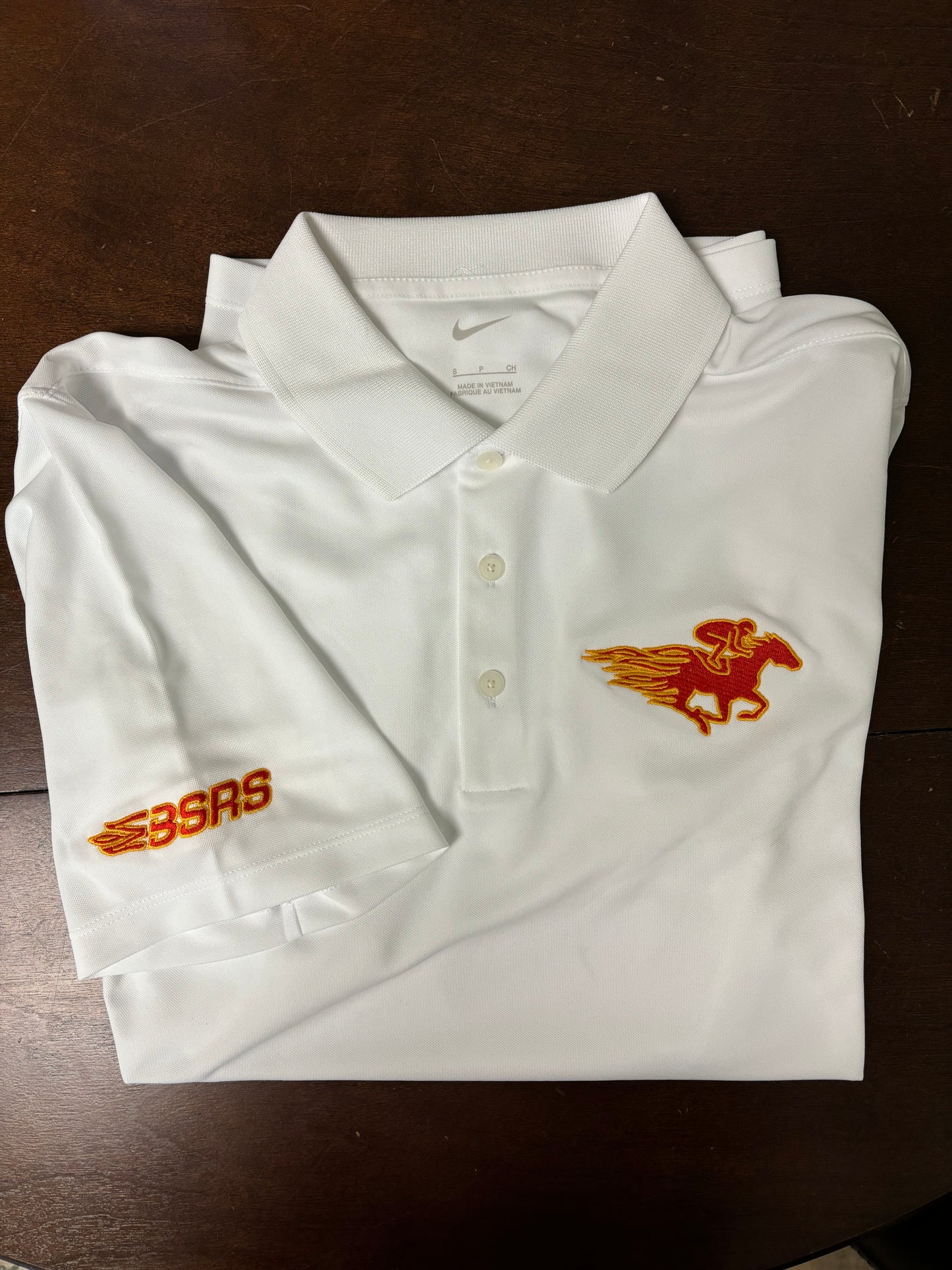 Men's White Nike Dri-Fit Short Sleeve Golf Shirt