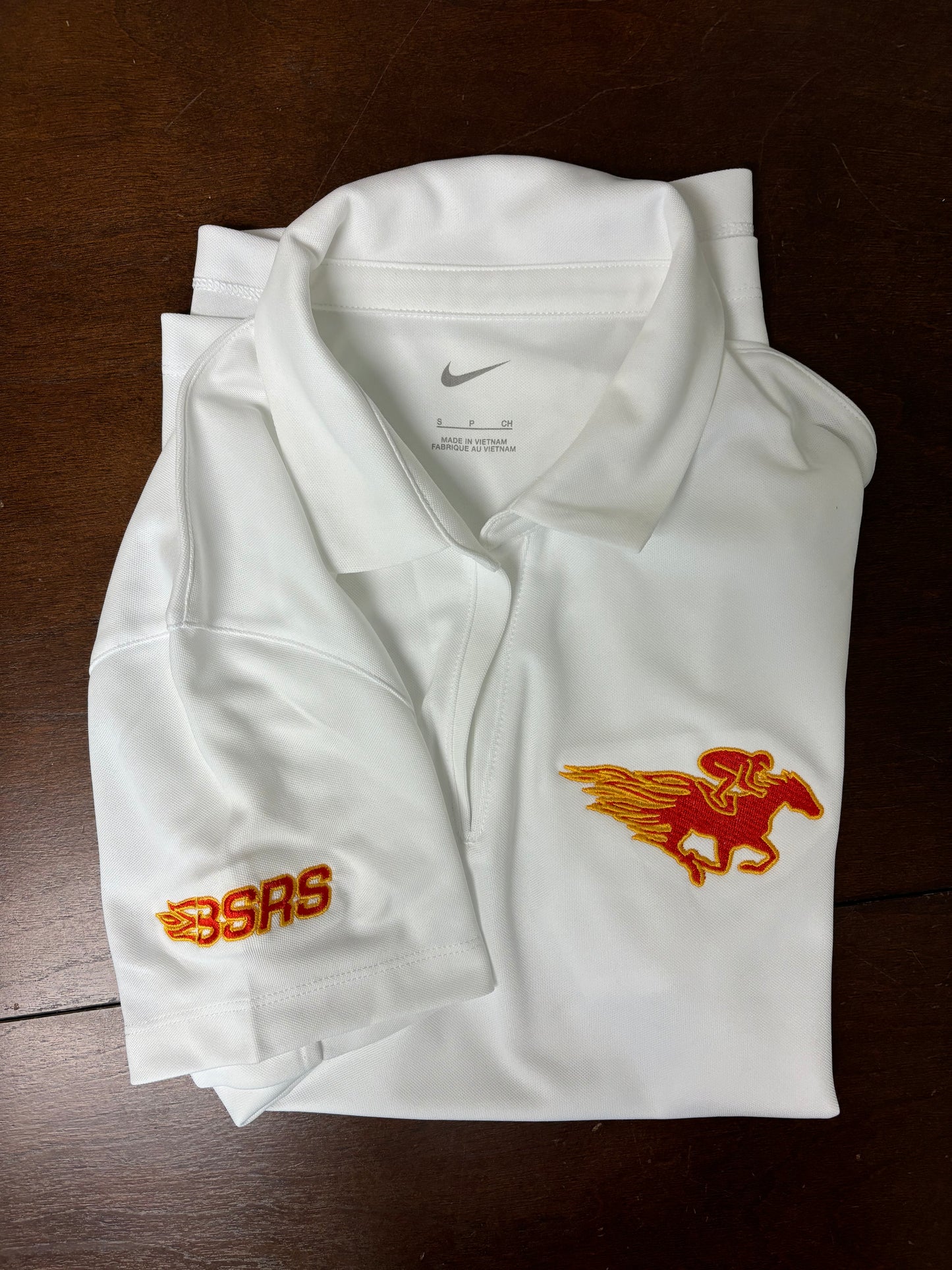 Women's White Nike Dri-Fit Short Sleeve Golf Shirt